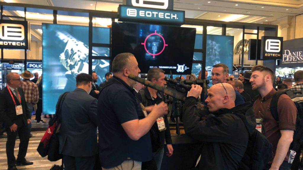 EOTECH booth at trade show.