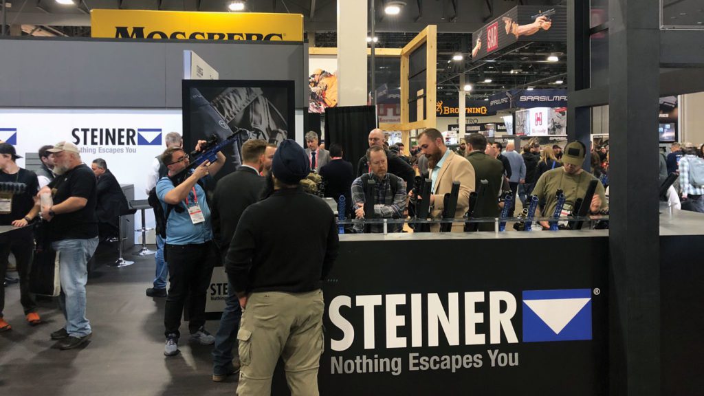 Steiner booth at trade show.