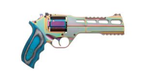 The Rhino Nebula 60 DS in the multi-color PVD finish is an unconventional take on a .357 Mag. revolver.